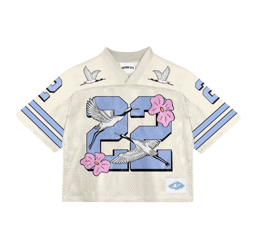SOS MESH JERSEY CREAM/BLUE