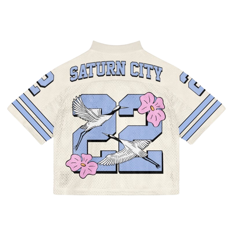SOS MESH JERSEY CREAM/BLUE