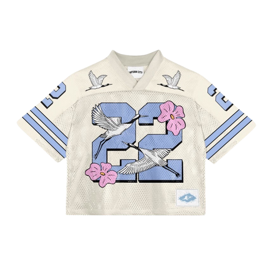 SOS MESH JERSEY CREAM/BLUE