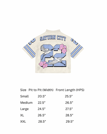 SOS MESH JERSEY CREAM/BLUE