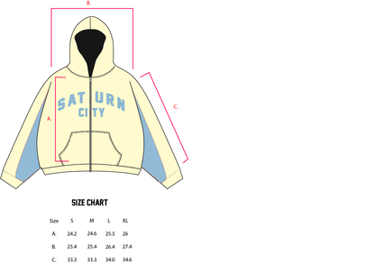 OG ZIP-UP HOODIE CREAM/BLUE